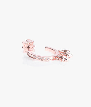 Bozena pave hoop earrings in rose gold