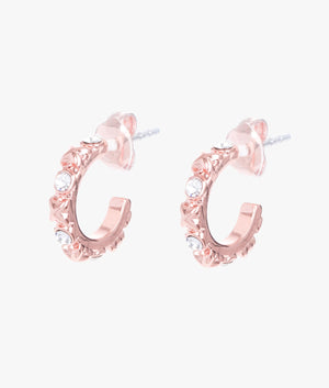 Bozena mini star huggie earrings in rose gold