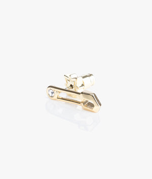 Irulan crystal pin earrings in gold