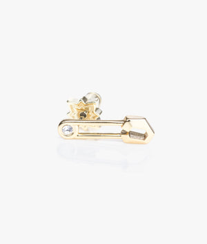 Irulan crystal pin earrings in gold
