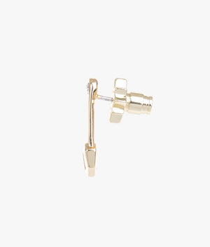 Irulan crystal pin earrings in gold