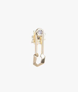 Irulan crystal pin earrings in gold