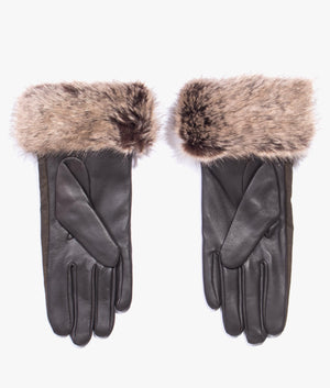 Ambush waxed leather gloves in olive