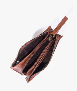 Cree zip purse in brown