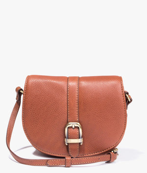 Laire leather saddle bag in brown
