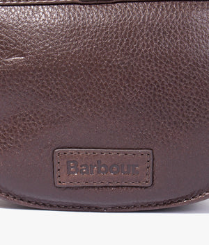Laire leather saddle bag in dark brown