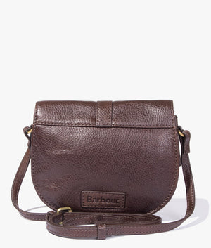 Laire leather saddle bag in dark brown