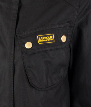 Monza wax coat in black