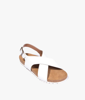 Rochelle crossover sandal in white