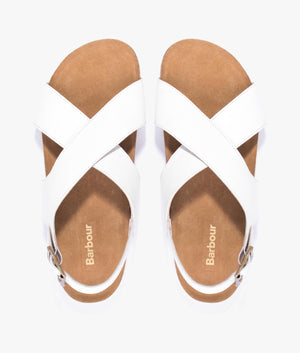 Rochelle crossover sandal in white