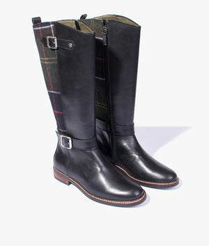 Wren knee boot in black and classic tan