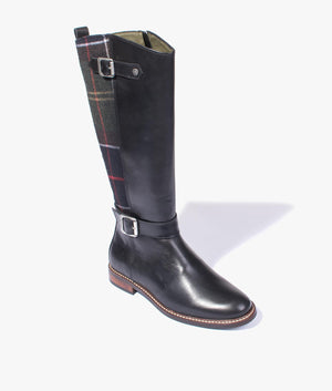 Wren knee boot in black and classic tan