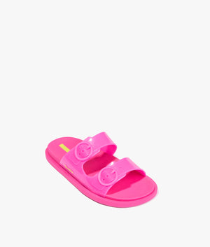 Follow slide in bright pink