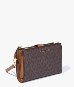 Michael Kors Adele logo smartphone wallet in brown EQVVS Womens