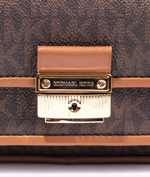 Bradshaw shoulder bag in brown & acorn