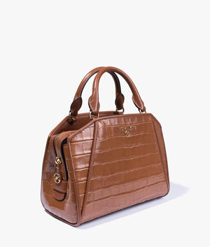 Cleo leather tote in chestnut