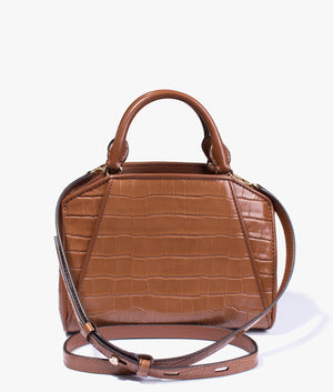 Cleo leather tote in chestnut