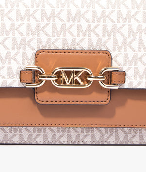 Heather shoulder bag in vanilla and acorn