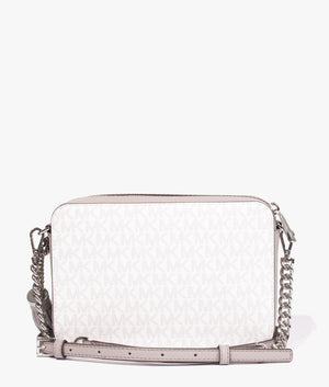 Jet set camera bag in optic & pale grey