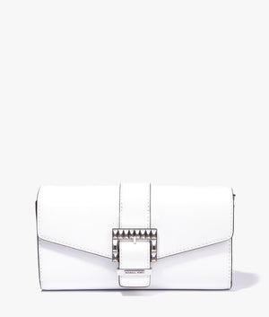 Penelope clutch in optic white
