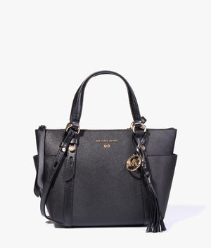 Sullivan saffiano leather tote in black