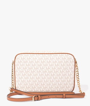 Jet set large logo crossbody in vanilla