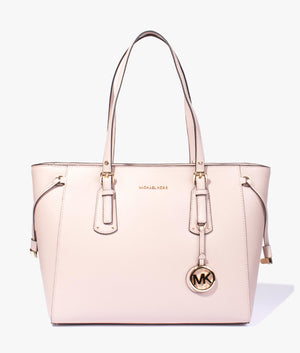 Voyager leather shopper in soft pink