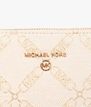 Jet set dome crossbody in natural & pale gold