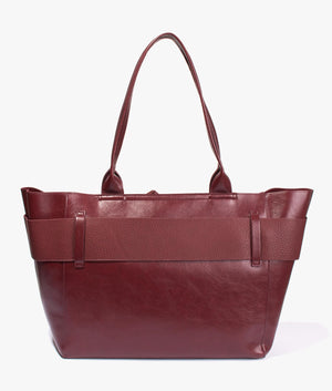 Jimma PU large tote in deep purple