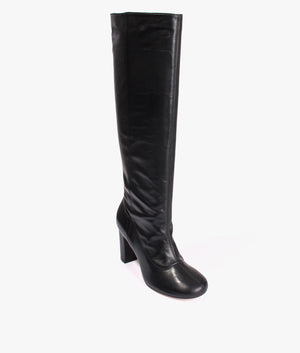 Marlarh leather knee high boot in black