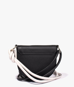 Amelina rope handle mini crossbody in black