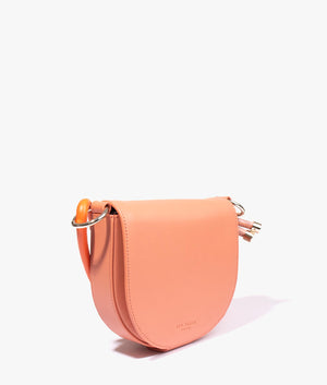 Amelina rope handle mini crossbody in dusky pink