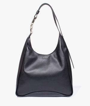 Chelsia chain detail hobo bag in black