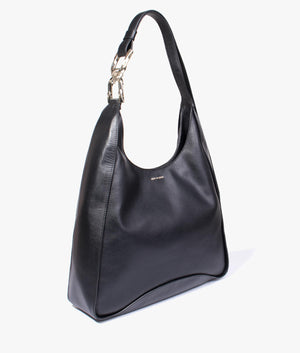 Chelsia chain detail hobo bag in black