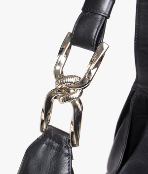 Chelsia chain detail hobo bag in black