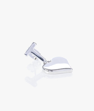 Hati tee heart drop earrings in silver