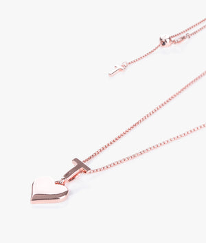 Heidio tee heart pendant in rose gold