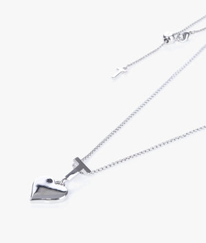 Heidio tee heart pendant in silver