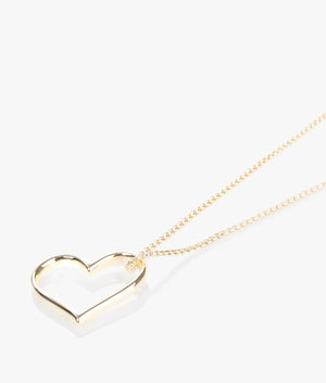 Hunta chain of hearts pendant in pale gold