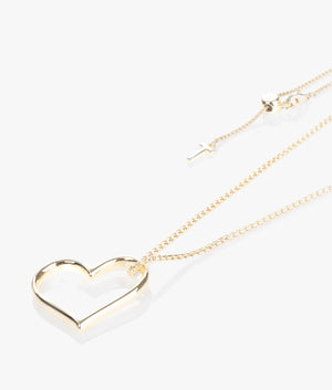 Hunta chain of hearts pendant in pale gold