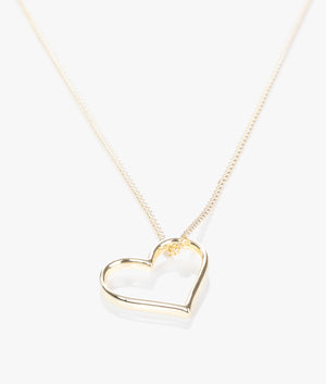 Hunta chain of hearts pendant in pale gold