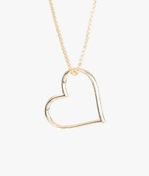 Hunta chain of hearts pendant in pale gold