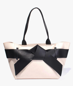 Jimma PU large tote in cream