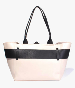 Jimma PU large tote in cream