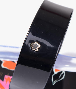 Juleey bolt on two strap jelly sandal in black