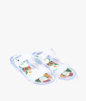 Juleeyy bolt on two strap jelly sandal in emerald