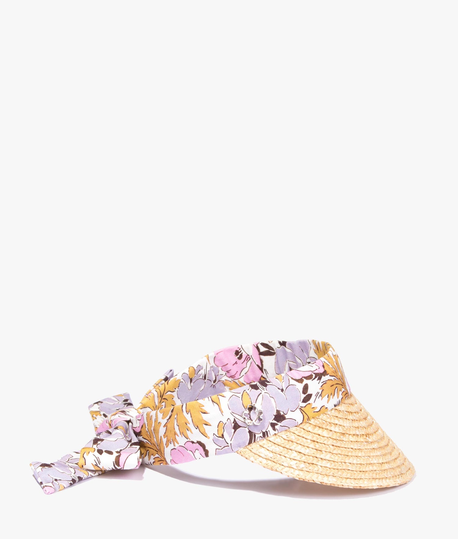 TED BAKER Kylow Printed Straw Visor in Pink Straw Visor - Sprinkled With Pink main image 3