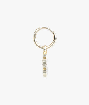Larli magnolia lillifora enamel huggie earrings in pale pink