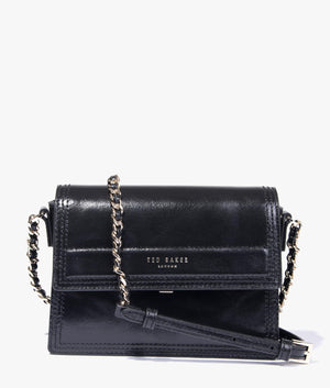 Libbe metallic crossbody in black