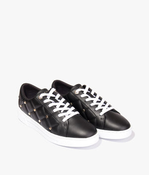 Libbin quilted sneaker with magnolia studs in black